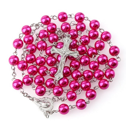 Rosary (Imitation Pearl Beads) 15 Colors