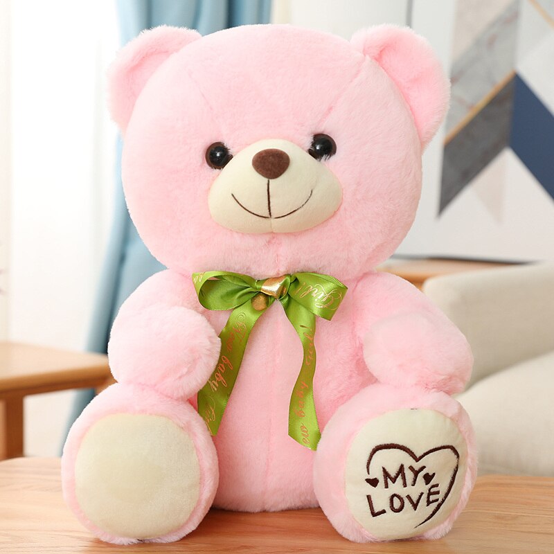 Bear Plush Toy (Colorful Bow Tie with "My love") 25/35/45cm