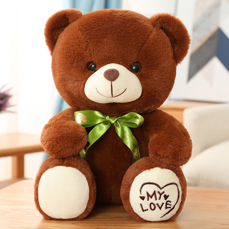 Bear Plush Toy (Colorful Bow Tie with "My love") 25/35/45cm