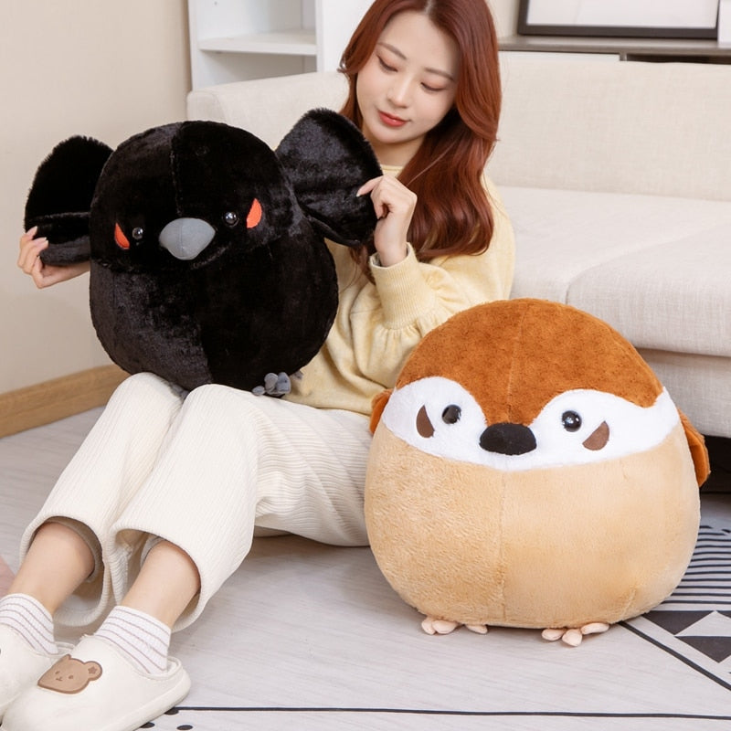 Bird (Round Sparrow & Crow) Plush Toys 35cm/40cm