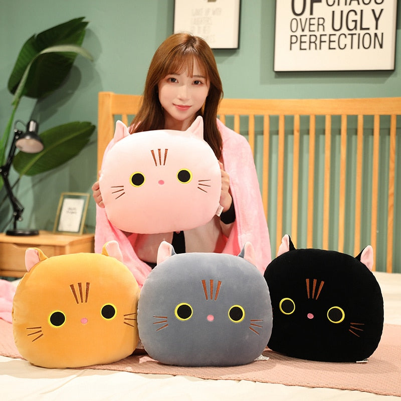 Cat Plush Toys 30cm/With Hand Warmer 30cm/ With Blanket 30cm - Orange/Black/Grey/Pink