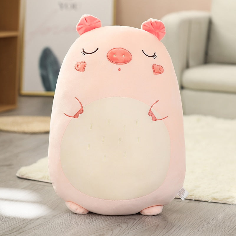 Animal (Chicken/Rabbit/Lion/Unicorn/Pig/Dinosaur/Dog) Chubby Pillow Plush Toy 45-80cm