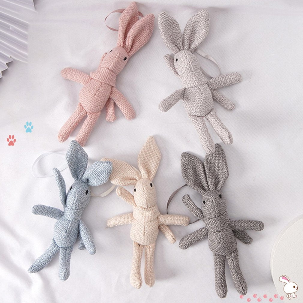 Animal (Rabbit/Bear) Plush Toys 18cm (Dark Grey/Blue/Pink/Light Grey/Light Yellow/Navy/Rose Red)