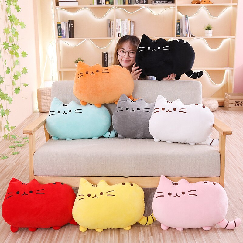 Cute Colourful Cat Plush Toy 25cm