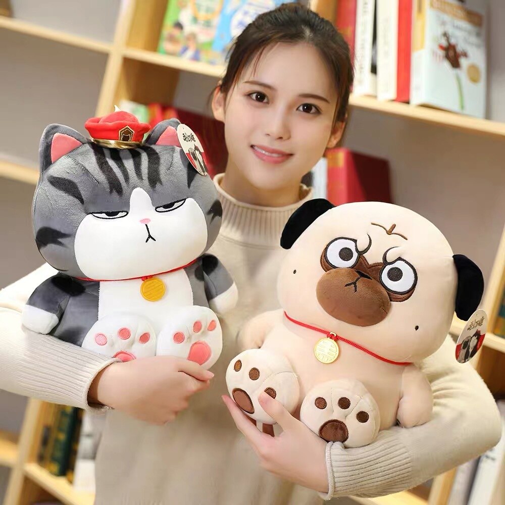 Long Live My Emperor Cat And Bazaar Black Dog Plush Toys 23/30/40cm