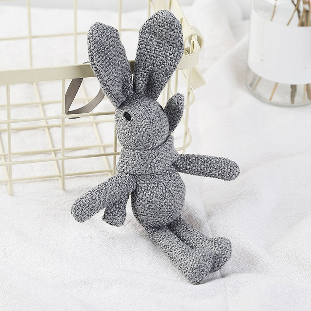 Animal (Rabbit/Bear) Plush Toys 18cm (Dark Grey/Blue/Pink/Light Grey/Light Yellow/Navy/Rose Red)