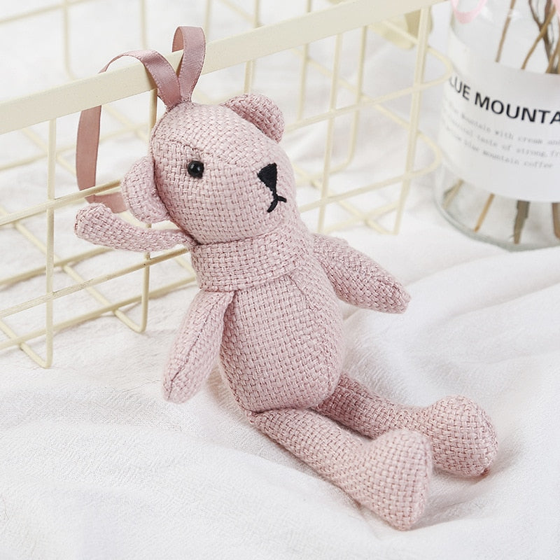 Animal (Rabbit/Bear) Plush Toys 18cm (Dark Grey/Blue/Pink/Light Grey/Light Yellow/Navy/Rose Red)