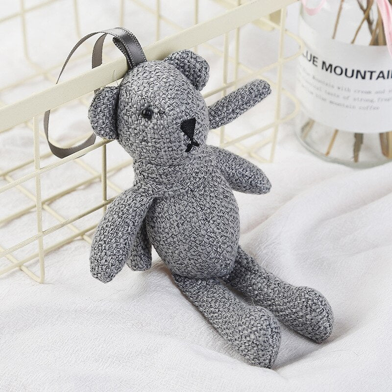 Animal (Rabbit/Bear) Plush Toys 18cm (Dark Grey/Blue/Pink/Light Grey/Light Yellow/Navy/Rose Red)