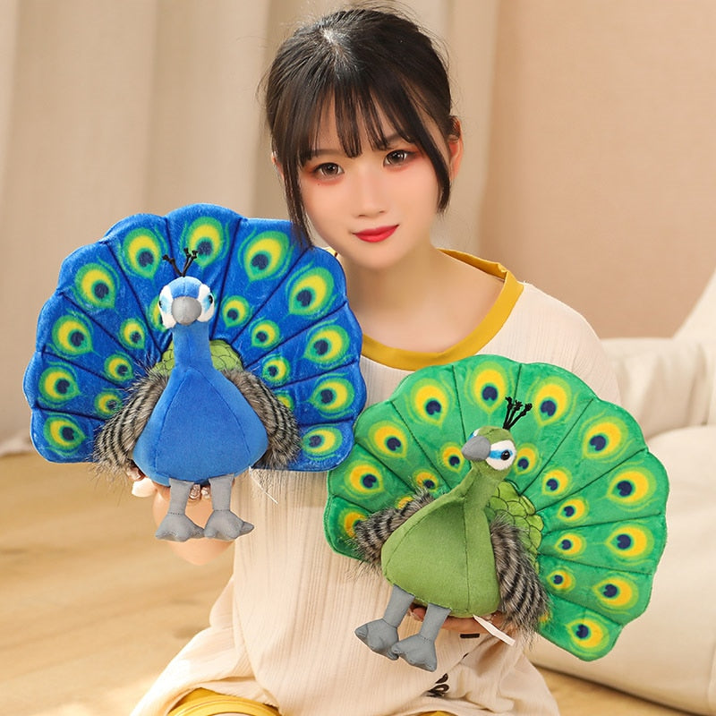 Peacock Plush Toys 25cmx30cm - Blue/Green