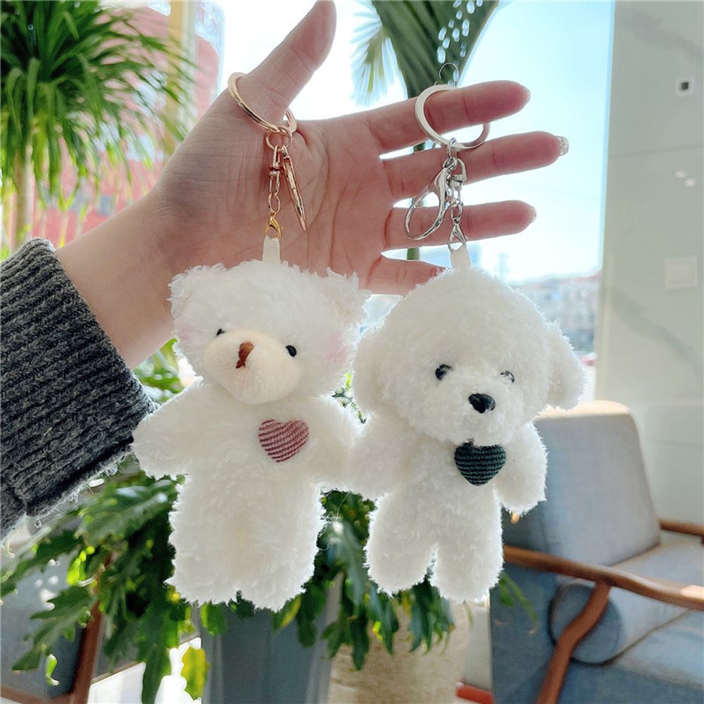 Animal (Bear/Rabbit/Dog) Plush Keychain 11cm