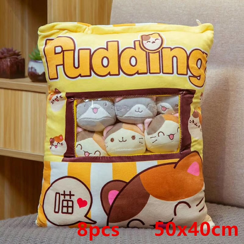 A Bag With 6-9 pieces of Mini balls Snacks/Pudding Plush Toys 40-50cm