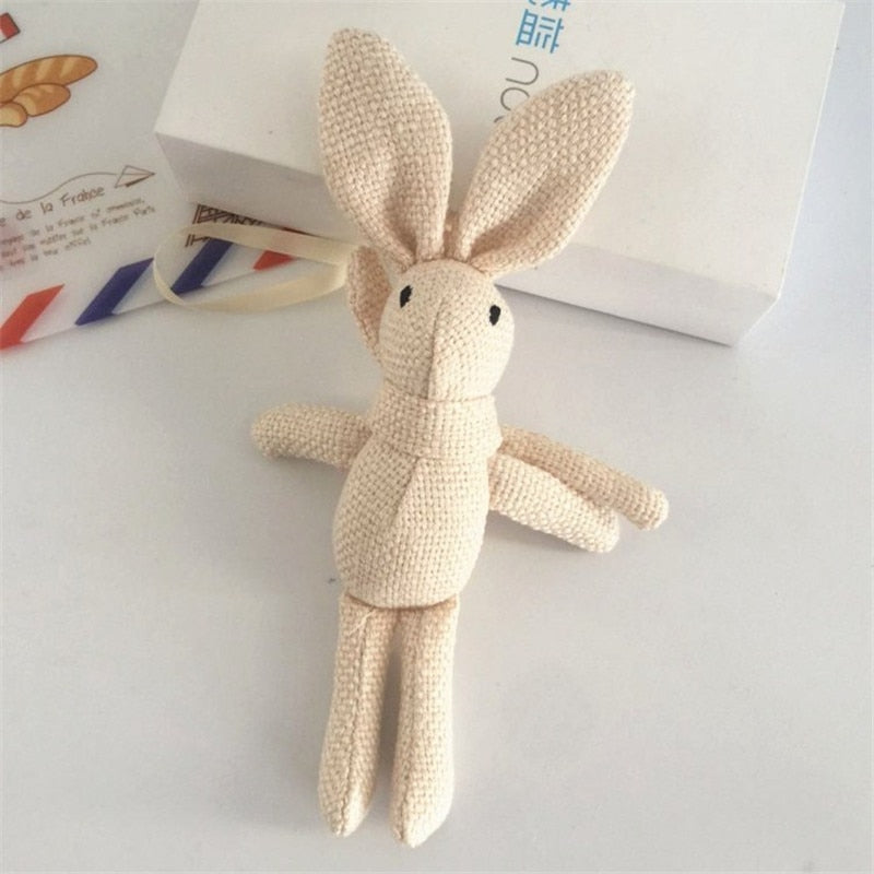 Animal (Rabbit/Bear) Plush Toys 18cm (Dark Grey/Blue/Pink/Light Grey/Light Yellow/Navy/Rose Red)