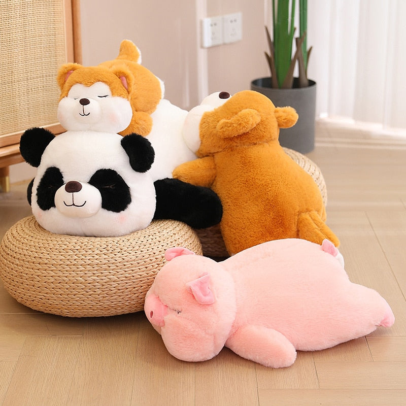 Lying Animal (Shiba Inu Dog/Pig/Panda) Pillow Plush Toys 30-60cm