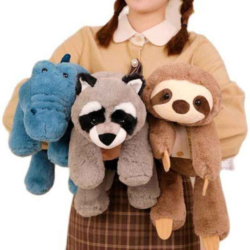 Lying Animal (Raccoon/Fox/Crocodile/Sloth) Plush Toys 45-70cm