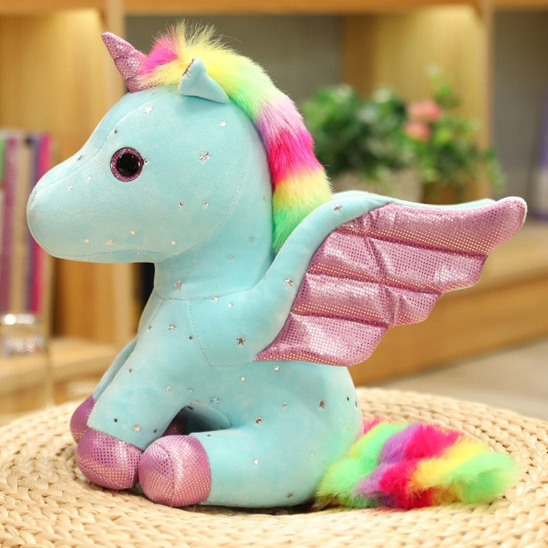 Angelic Unicorn Plush Toys and Keychains 10/20/30cm - Pink/Blue/Purple/White