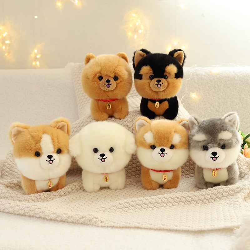 Dog/Puppy (Bichon Frise/Husky/Corgi/Akita) Plush Toys 20cm