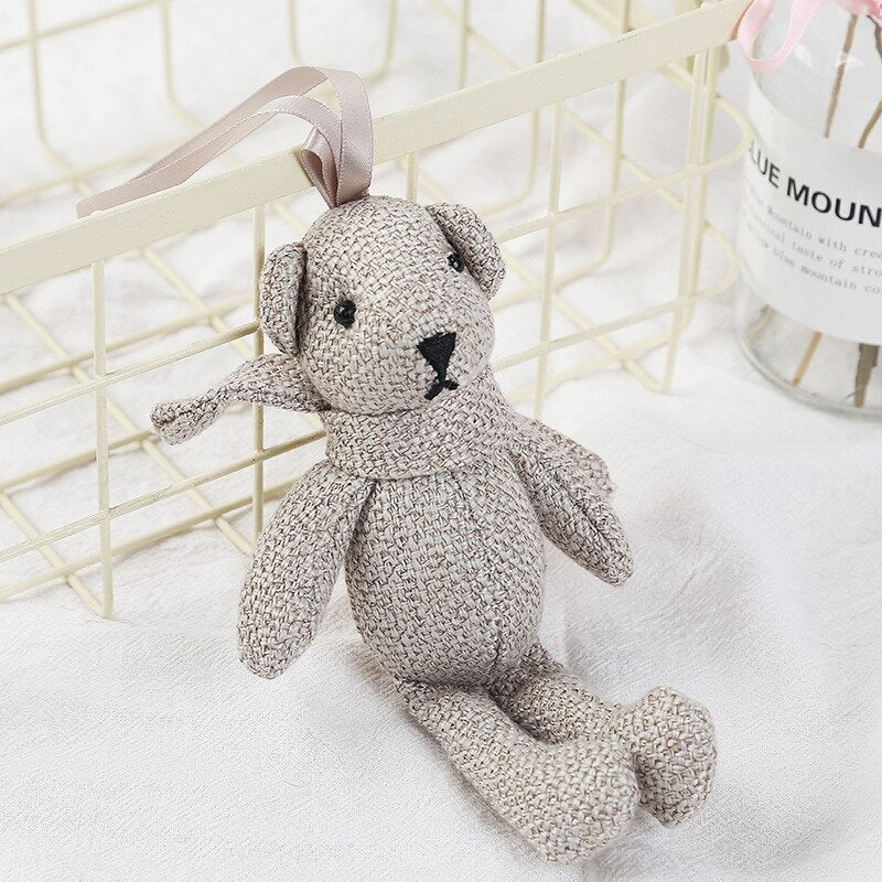 Animal (Rabbit/Bear) Plush Toys 18cm (Dark Grey/Blue/Pink/Light Grey/Light Yellow/Navy/Rose Red)