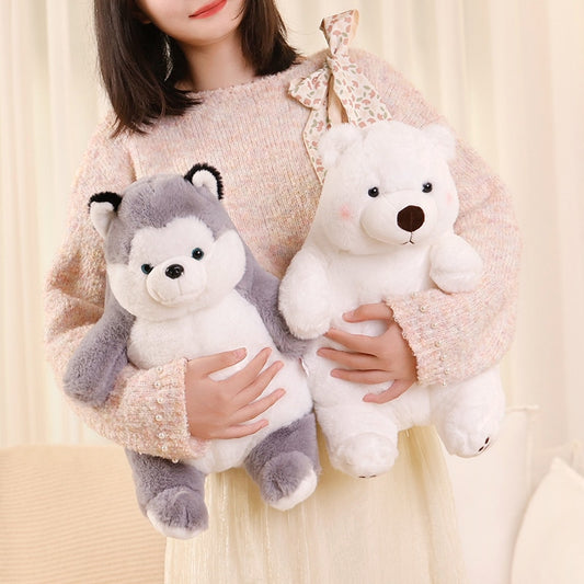 Animal (Polar Bear/Husky Dog/Fox) Plush Toys 27cm-55cm