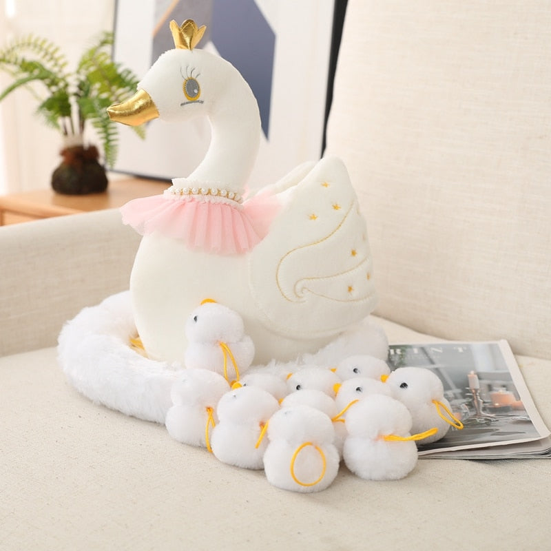 Swan Series Plush Toy (Swan with 10 Baby Swans and Nest Sets)