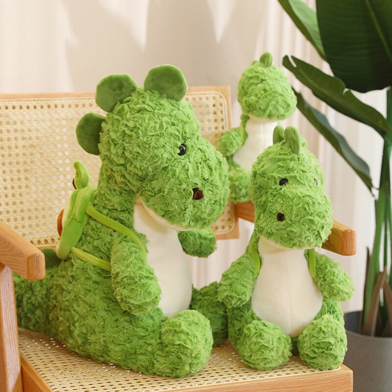 Dinosaur (Green and Soft) With Avocado Backpack Plush Toys 23/35/45cm