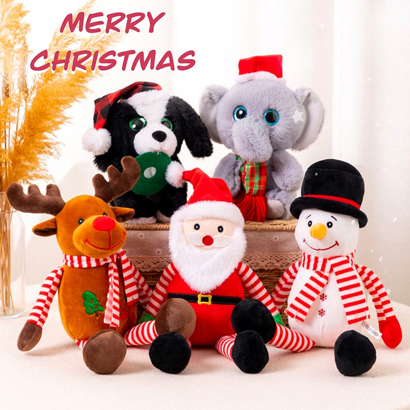 Christmas (Reindeer/Elf/Santa Claus/Elephant/Dog) Plush Toys 23-25cm