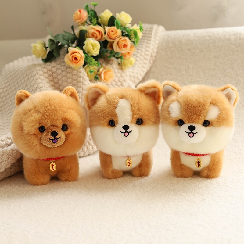 Dog/Puppy (Bichon Frise/Husky/Corgi/Akita) Plush Toys 20cm