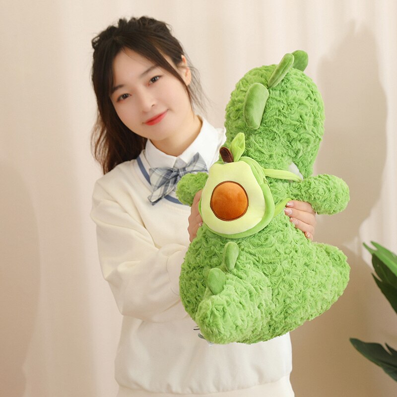 Dinosaur (Green and Soft) With Avocado Backpack Plush Toys 23/35/45cm