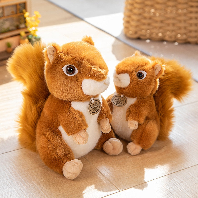 Brown Squirrel Plush Toys 17/25/30cm - 3 Styles