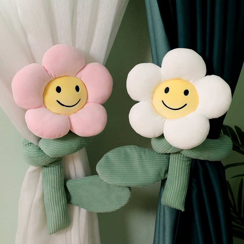 Smiley Flower Curtain Buckle Plush Toys 95cm