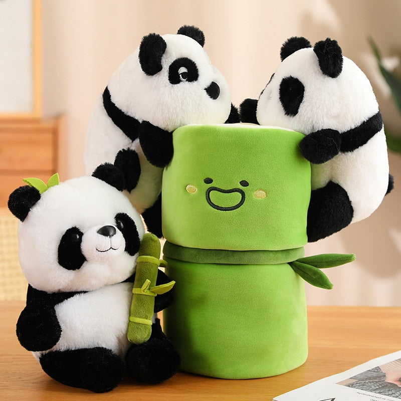 Panda and Bamboo Plush Toys 23cm