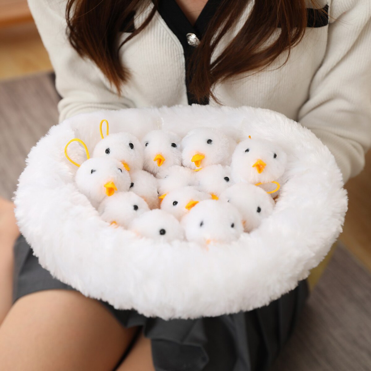 Swan Series Plush Toy (Swan with 10 Baby Swans and Nest Sets)