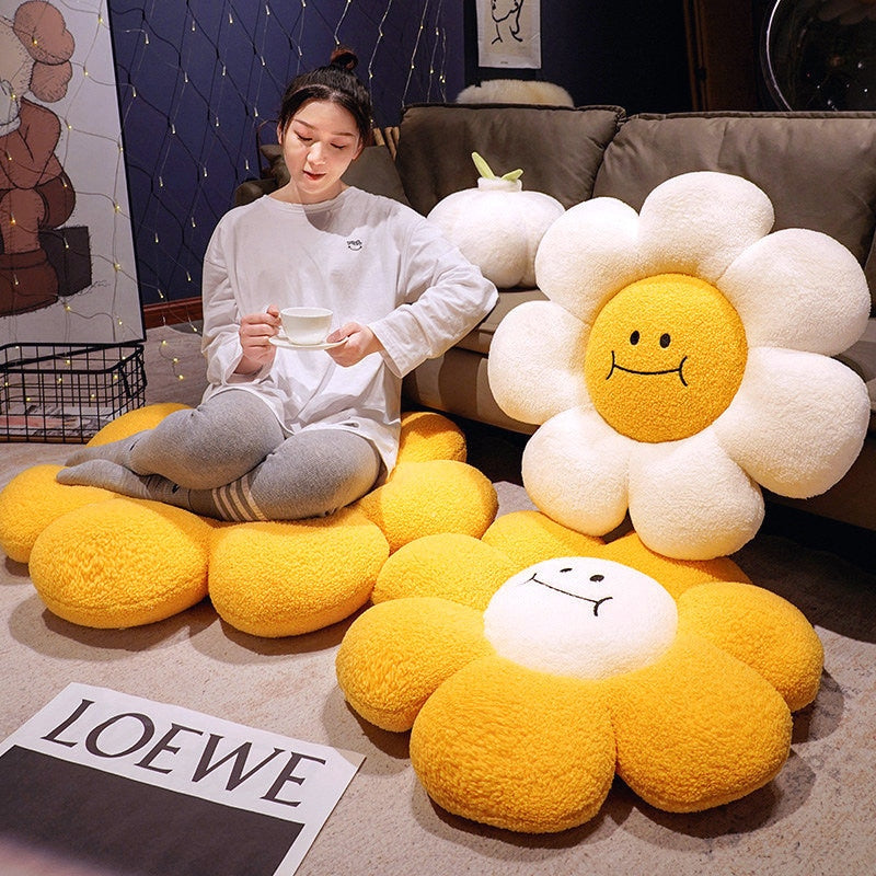 Smiley Flower Pillow Plush Toys 36-80cm