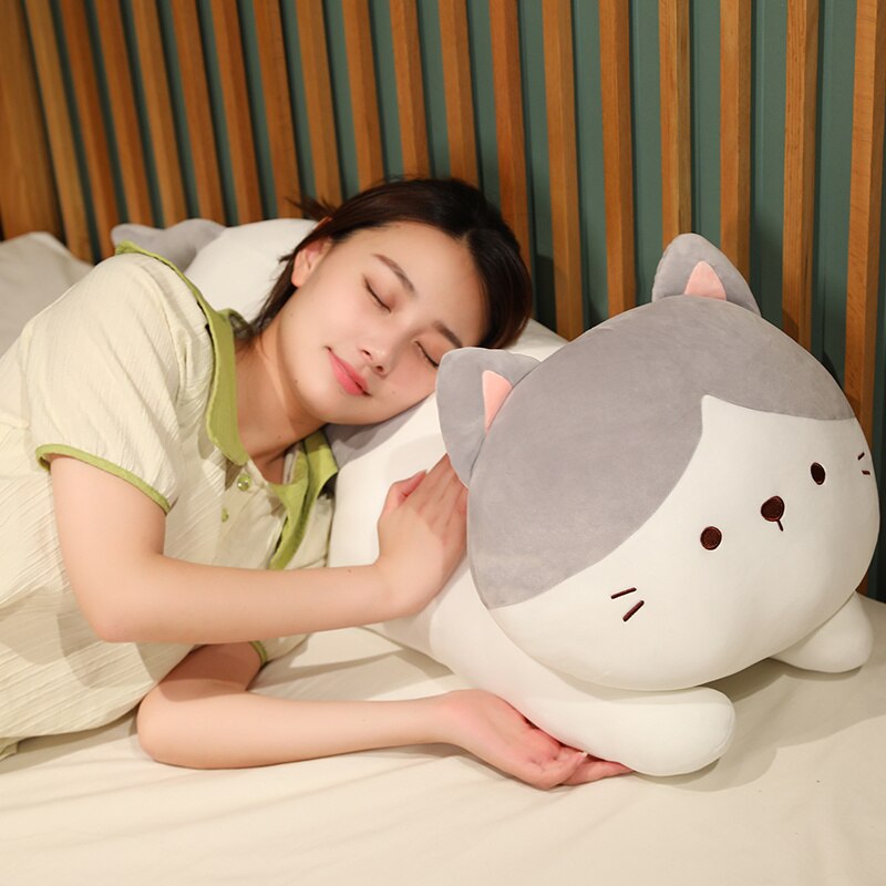 Grey Cat Pillow Plush Toys 50-90cm