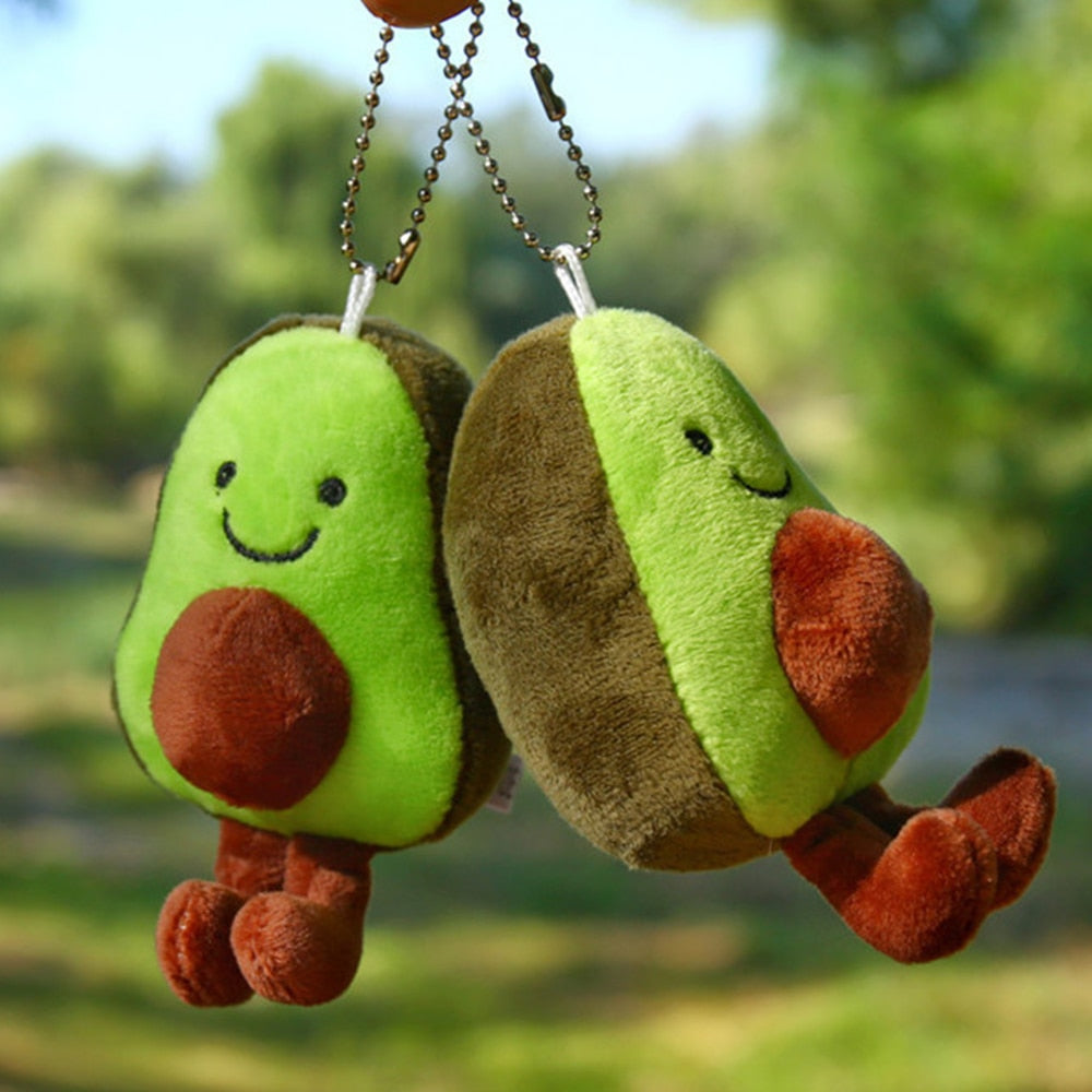 Cute Avocado Plush Keychains 12cm