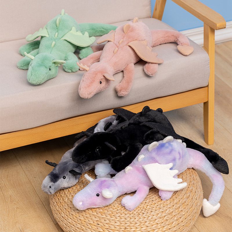 Dragon Plush Toys 50-100cm (Purple/Grey/Pink/Green/Black)