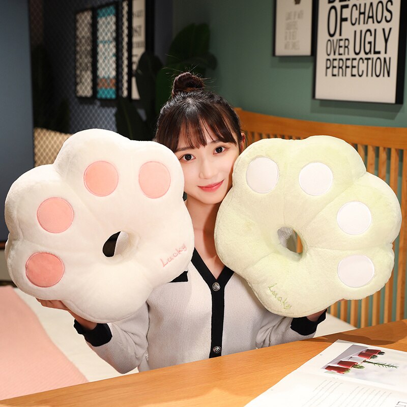 Cat's Paw Shaped Pillow and Hand Warmer Plush Toys 37x33cm