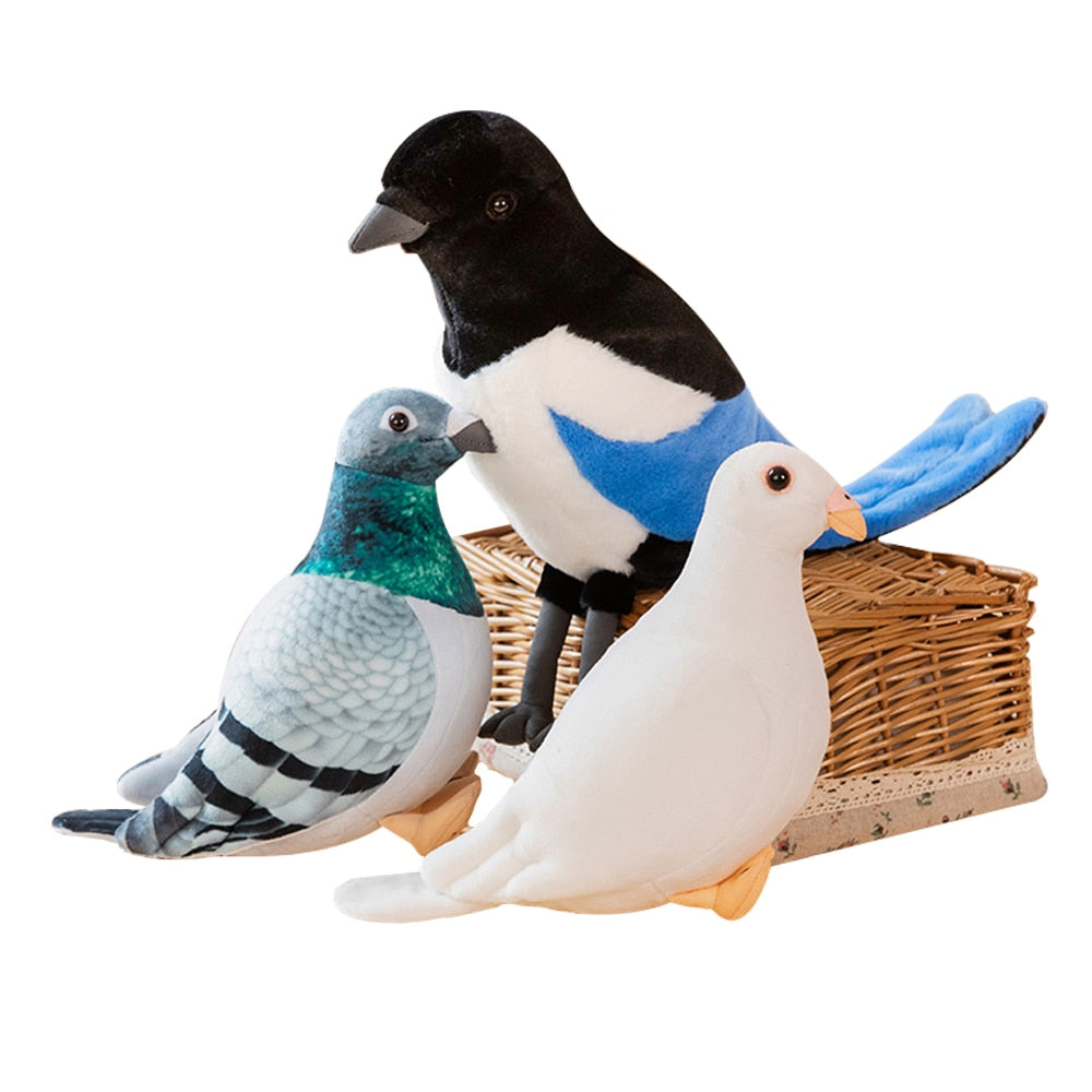 Bird (Magpie/Pigeon) Lifelike Plush Toys 20cm