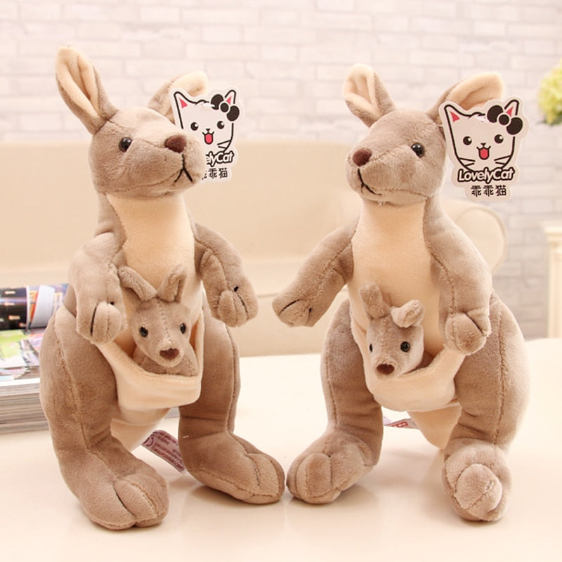 |152:201336174#about 26cm|152:201336175#about 35cmCute Kangaroo With Joey Plush Toys 26/35cm