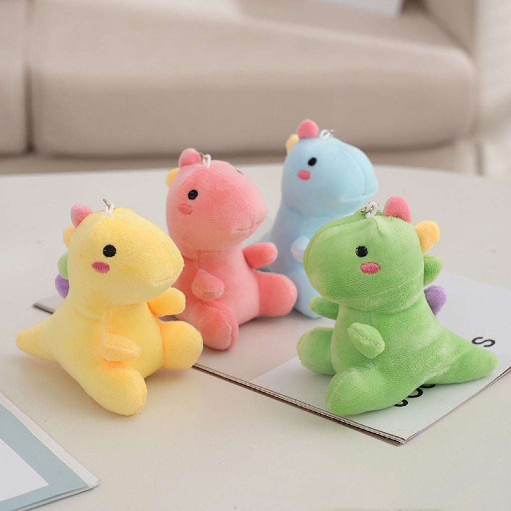 Cute Dinosaur Plush keychains 12cm -  Green/Pink/Blue/Yellow