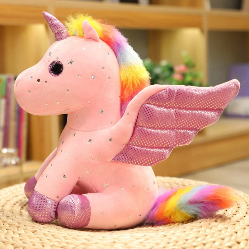 Angelic Unicorn Plush Toys and Keychains 10/20/30cm - Pink/Blue/Purple/White