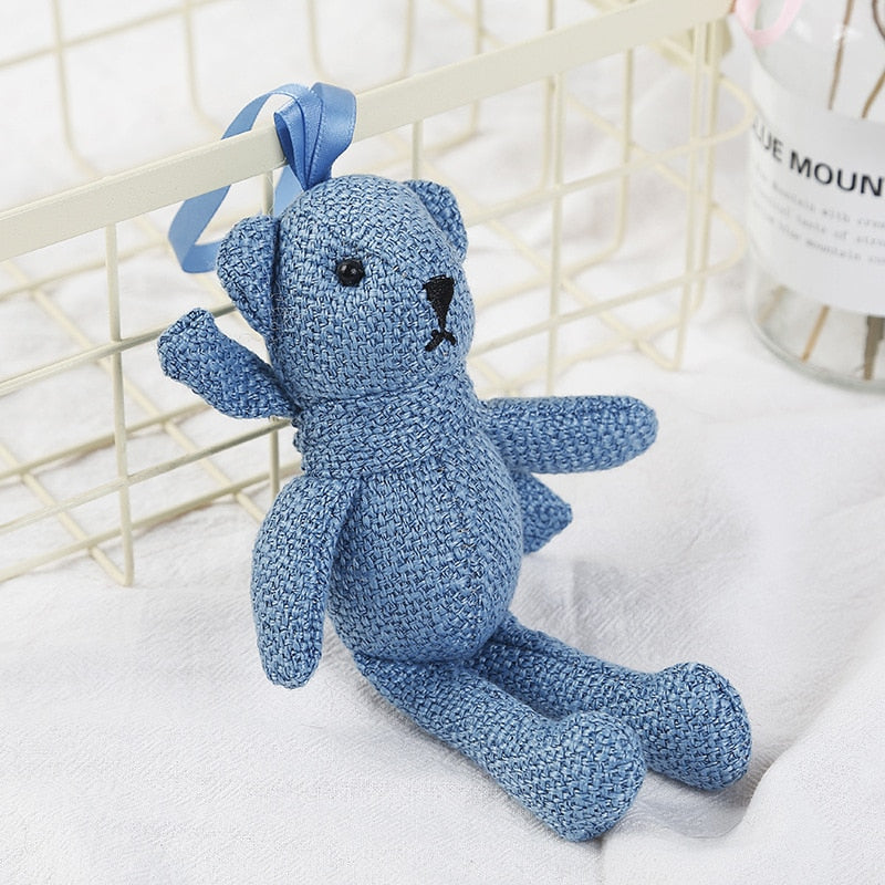 Animal (Rabbit/Bear) Plush Toys 18cm (Dark Grey/Blue/Pink/Light Grey/Light Yellow/Navy/Rose Red)