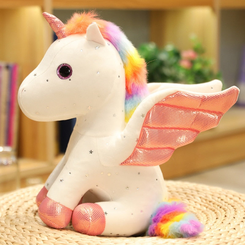 Angelic Unicorn Plush Toys and Keychains 10/20/30cm - Pink/Blue/Purple/White