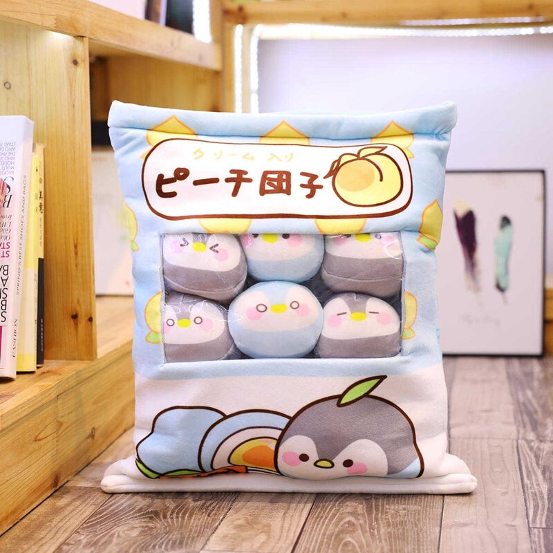 A Bag With 6-9 pieces of Mini balls Snacks/Pudding Plush Toys 40-50cm