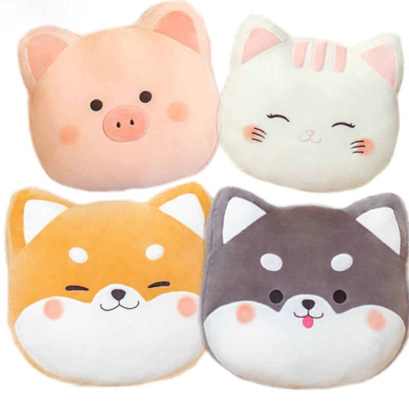 Animal ( Shiba Inu Dog/Husky/Pig/Cat) Big Head Pillow Plush Toys 40cm