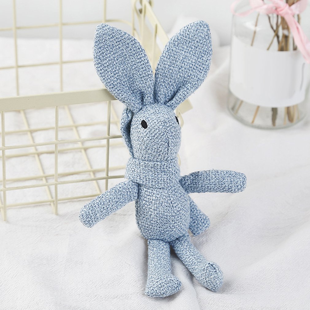 Animal (Rabbit/Bear) Plush Toys 18cm (Dark Grey/Blue/Pink/Light Grey/Light Yellow/Navy/Rose Red)