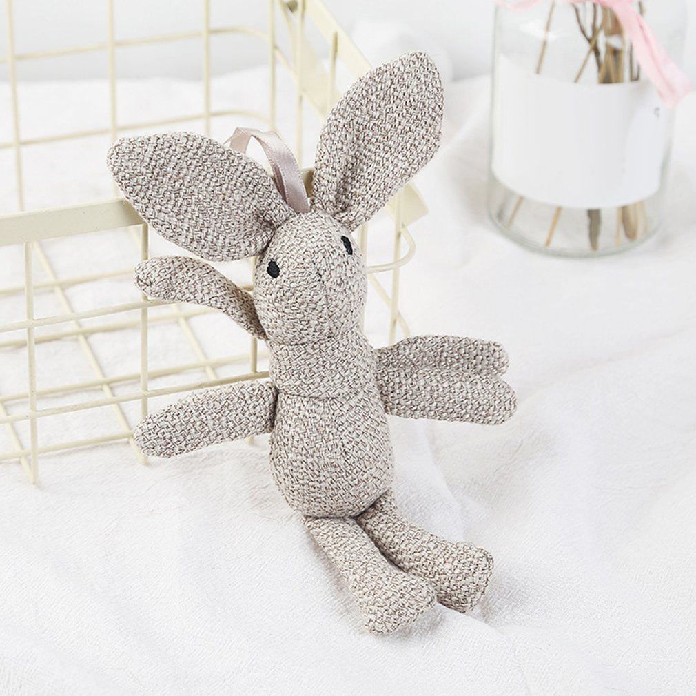 Animal (Rabbit/Bear) Plush Toys 18cm (Dark Grey/Blue/Pink/Light Grey/Light Yellow/Navy/Rose Red)