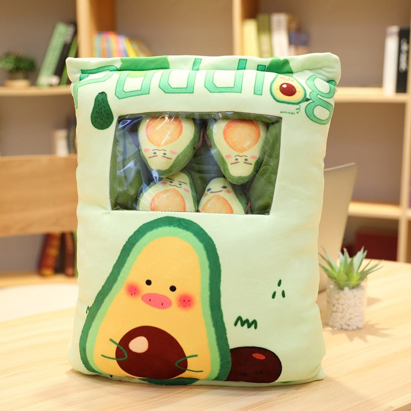 A Bag With 6-9 pieces of Mini balls Snacks/Pudding Plush Toys 40-50cm