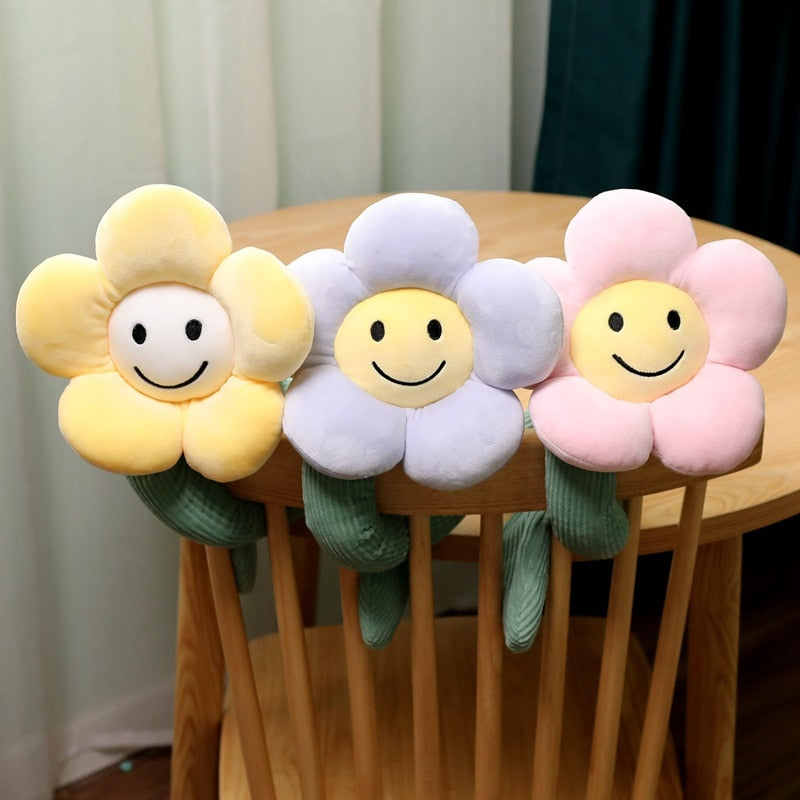 Smiley Flower Curtain Buckle Plush Toys 95cm