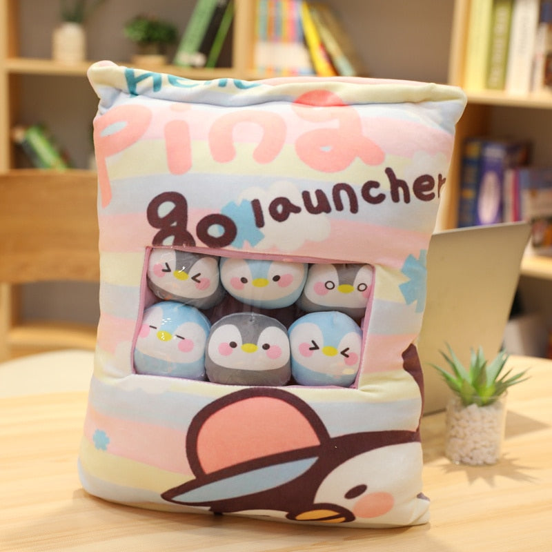 A Bag With 6-9 pieces of Mini balls Snacks/Pudding Plush Toys 40-50cm