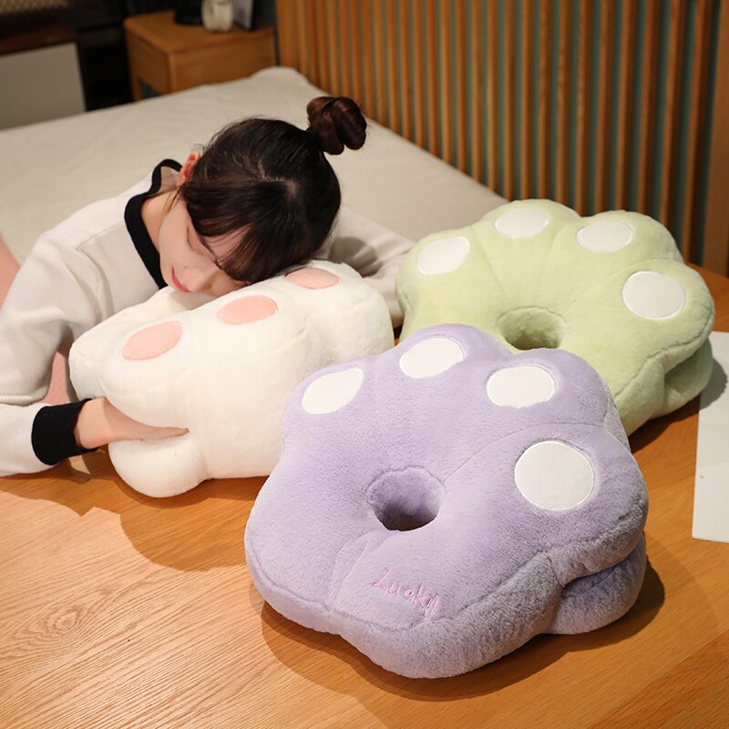 Cat's Paw Shaped Pillow and Hand Warmer Plush Toys 37x33cm